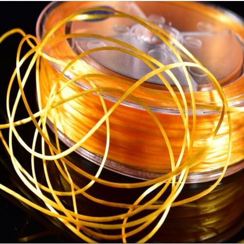 2rolls/lot 0.6mm Yellow Purple Crystal Stretch Elastic Craft Bracelet Beads Thread Jewelry Cords Findings 100m/roll flat shape