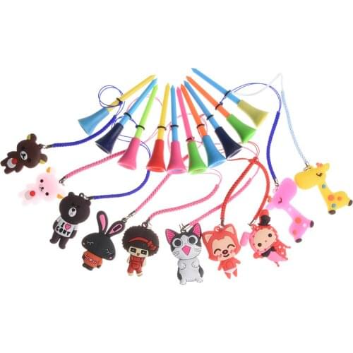 3Pcs Rubber Golf Tees plastic golf sit Prevent loss Ball Holder And Braided Rope Golf Gift for golfer colorful golf tee with toy