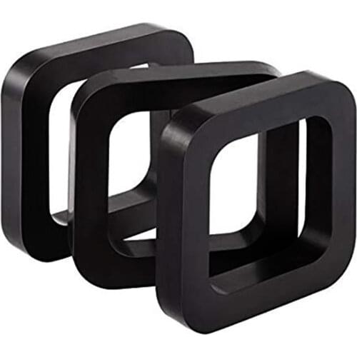 3pcs Universal Trailer Hitch Receiver Silencer Pad For Adjustable Ball Mounts Durable Carriers Square Black Vehicle Noise Reduce