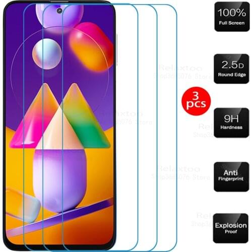 3pcs protective glass for samsung m31s screen protector tempered glass for galaxy m31 s m 31s protection film samsumg m31s case