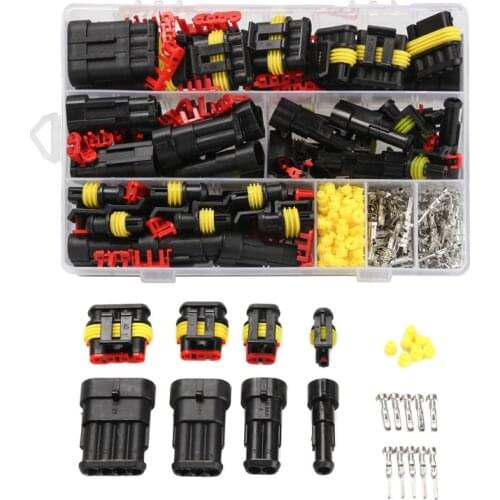 352pcs HID Waterproof Connectors 1/2/3/4 Pin 26 Sets Car Electrical Wire Connector Plug Truck Harness 300V 12A