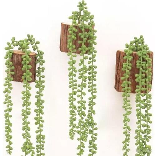 76CM 29inch three branches Green artificial succulent vine for wedding party decoration wall hanging christmas decorations
