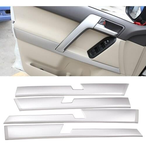 Car Interior door trim panel sequin strip ABS sticker For Toyota Land Cruiser Prado FJ150 150 2010-2018 Accessories car styling