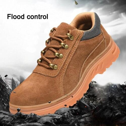Safety Shoes Cap Steel Toe Safety Shoe Boots For Summer Man Work Shoes Men Breathable Mesh Size Footwear Wear-resistant DXZ029