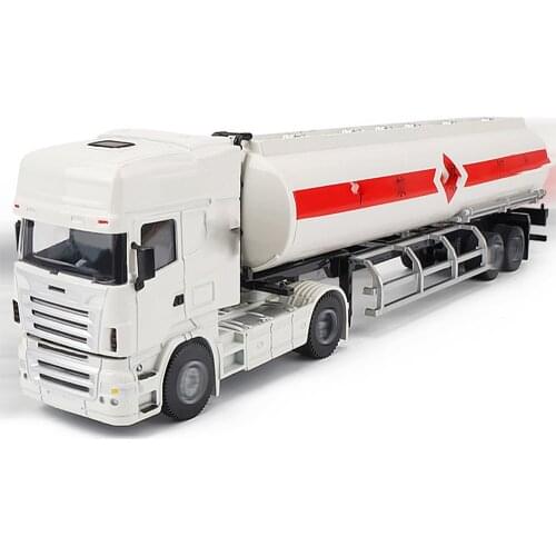 Large 1:50 simulation engineering car tank truck boy toy car alloy site static dump truck model collection