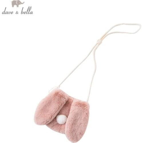 DBM15621 davebella baby girls fashion cartoon bunny shoulder bag cute children girls coin purse