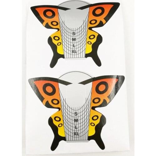 100pcs 14 Kinds New Square Shape Adhesive Nail Form for Acrylic/UV Gel Nail Tip Nail Extension Nail Art Tool