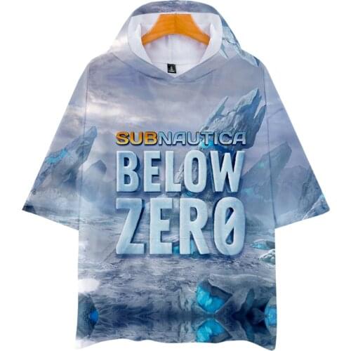 Anime Subnautica Below Zero Game 3D Hooded T-shirts Women/Men Fashion Summer Short Sleeve Tshirt Hot Streetwear Clothes Kawaii