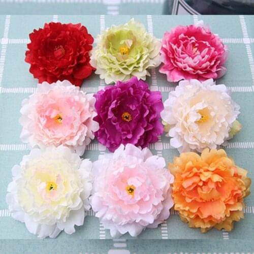 20/100 Bulk Artificial Flowers Silk Peonies Fake Flower Heads 13cm Large Flowers for Flower Wall DIY Wedding Backdrop