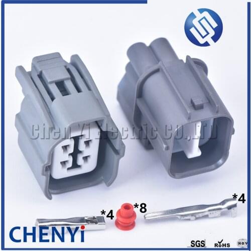 2 set 4 Pin HW Sealed Auto Connector Light Lamp Motor Socket For Toyota Camry Honda B-Series O2 Sensor Plug 6189-0132 6181-0073