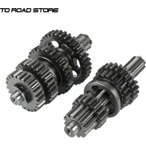 LF125 Transmission Gear Box Main Counter Shaft Assy For lifan 125 1P52FMI 125cc Horizontal Engine kayo BSE Dirt Pit Bike Parts