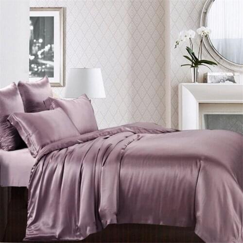 100% Mulberry Silk 25mm Seamless King Size Champagne Beige White Colors Sheet Duvet Cover Pillowcases 6 Pcs Set Customize MS03