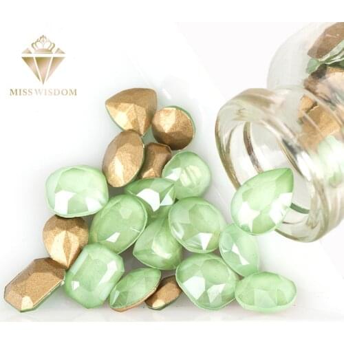 New prouduct 50pcs/pack pointback nail drill Olive Moka rhinestones 214MK high quality glass crystal nail art