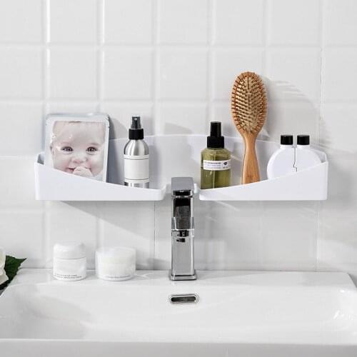 New Bathroom U-shaped Storage Rack Makeup Soap Towel Storage Organizer Wall-mounted Kitchen Bathroom Sink Faucet Rack