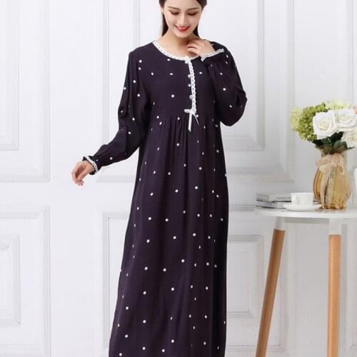 Sexy Nightwear Long Dress Cotton Nightgown Women Casual Night Dress Ladies Home Dressing Hot Women Night Gowns Sleepwear New Hot