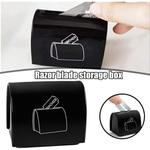 Portable Blade Disposal Case Safe Storage Bank for Used Safety Razor Blades Mini Metal Storage Box SANA889