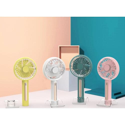 Handheld Fan, Portable USB Rechargeable Desk Table Cooling with Mobile Phone Stand for Home Camping Travel Outdoors 4 Speed