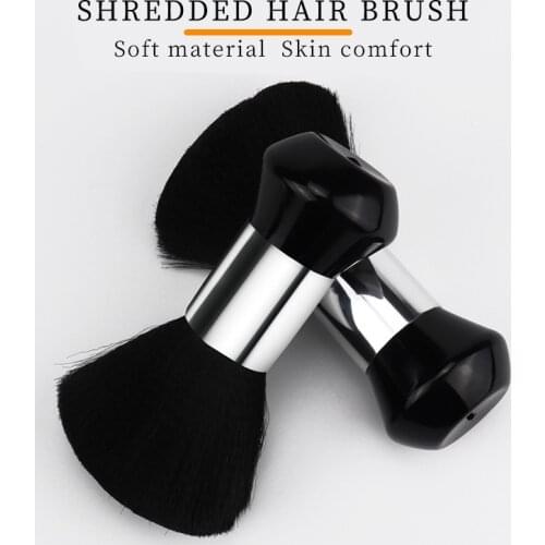 Professional Salon Broken Hair Brush Barber Cleanup Hair Brush Fiber Soft Broken Hair Brush Barbershop Neck Cleanup Tool