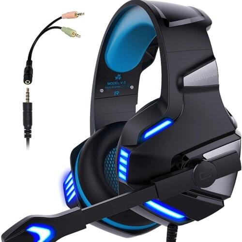 KINGSTAR Wired Gaming Headphones Surround Sound Stereo Headset Gamer With Noise Reduction Microphone For PC Laptop PS4 XBox One