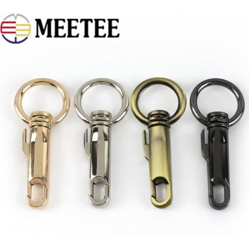 Meetee 2/5pcs 72X22mm Metal Keychain Buckle Pet Traction Rope Link Buckle DIY Bag Starp O Ring Hang Hook Clasp Accessories BF716