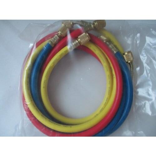 Fixmee 3PCS Refrigeration Charging Hoses Suitable for test R12, R22, R502 refrigerant 1M