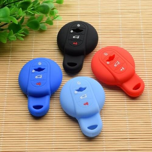 Silicone key fob cover case shell for BMW mini cooper poadster coupe countryman paceman R55 R56 R57 R60 F55 F56 keyless protect