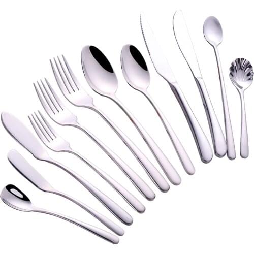 Dinner Set Knife Fork Spoon Set Full Tableware Stainless Steel Table Cutlery Zero Waste Kitchen Device Sets Flatware Set Gift