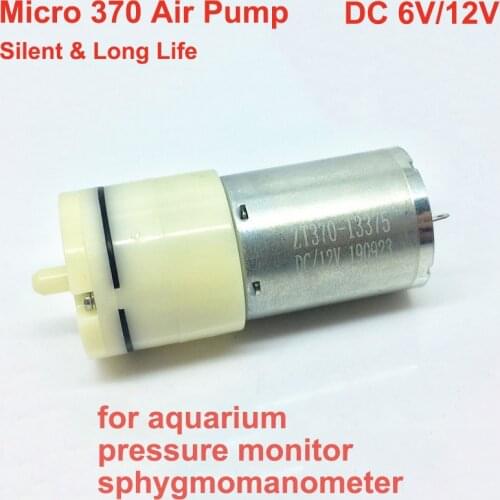 DC 6V 12V Mini 370 Motor Air Pump Micro Pressure Pump for Blood Monitor Sphygmomanometer Fish water tank Aquarium