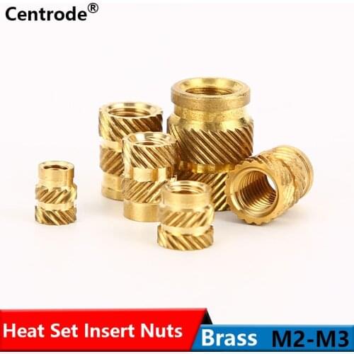 Insert Nuts M2/M3/M5 Double Twill Knurled Brass Nut Hot Pressed into Plastic Injection Hot-melt Brass Inset Nut