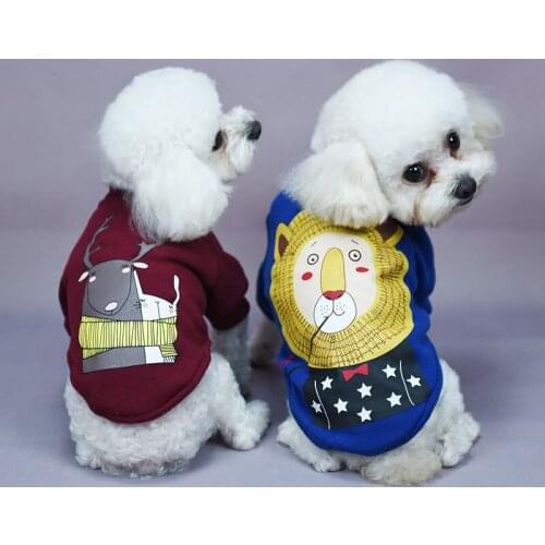 High Quality Dog Clothes Puppy Hoodies Fleece Sweater Shirt for Chihuahua Yorkshire Cartoon Small Dog Costume for Cold Weather