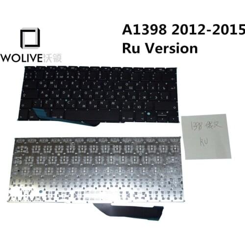 Wolive Genuine Ru Brand new Keyboard language version Ru For Macbook Pro Retina 15" A1398 2012~2015 Replacement