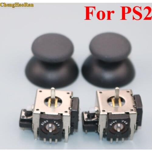 2pcs 1set Replacement metal 3D joystick cap analog Stick cap for XBOX 360 controller For PS2 Controller 3D Analog Joystick