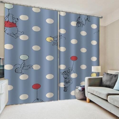 Cartoon Printing Blackout Curtains For Living Room Bedroom Window Treatment Modern Children Room Drapes