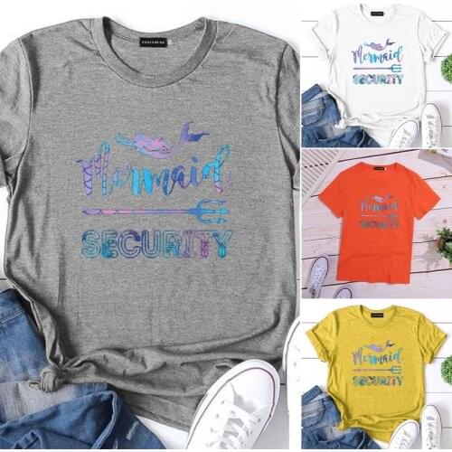 2021 Women Print Lady Mom Mermaid Mama Casual Mother Graphic Ladies Clothes Tee Female Top Tshirt Womens Shirt T-shirt Grandma