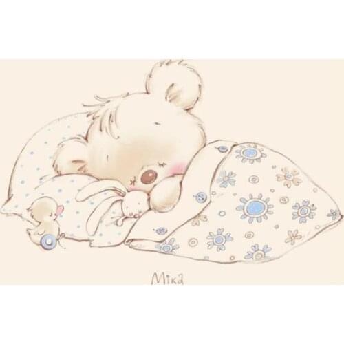 10*6 The bear is sleeping Transparent Clear Stamps Silicone Seals for DIY scrapbooking photo album Card Making