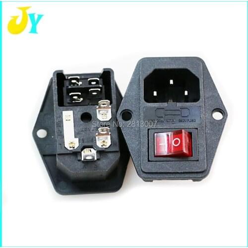 10 PCS Power Rocker Switch IEC 3 Pin XD-110-C Inlet Power Sockets Switch Connector Plug 10A 250V Arcade game switch