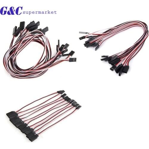 10pcs/lot 150/300/500mm Servo extension cord Male to Male for JR Plug Servo Extension Lead Wire Cable diy electronics