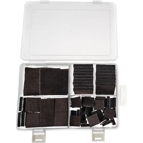 100Pcs Table Chair Legs Protectors Adhesive Felt Feet Pads Anti Slip Floor Scratches Mute Protector Foot Mats Furniture Hardware