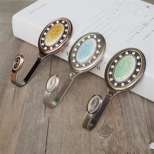 2017 Luxury Ceramic Alloy Curtain Tie Back Wall Hooks Tieback Holders Hat Coat Robe Hanger Accessories Home Decor