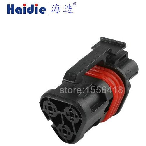 Free shipping 5sets 3pin Auto connector wiring harness sealed cable waterproof connector 18168.000.001