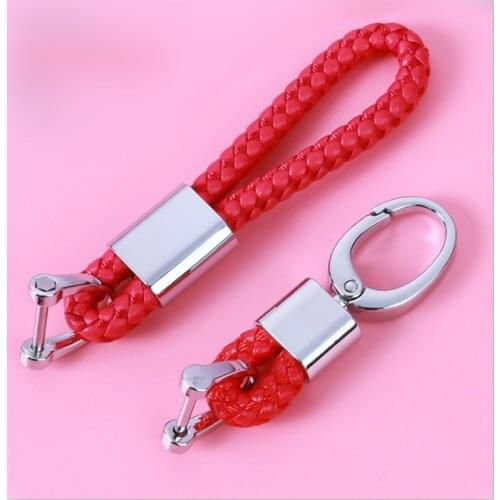 3D Metal+Braided Rope Car Styling Keychain Key Chain Key Rings For skoda octavia fabia rapid yeti superb octavia a5 a7 Styling