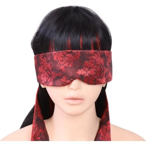 Black Satin Eye Masks Red Fun Masks Stage Props Lengthened Bundled With Double Elastic Covering Eyes