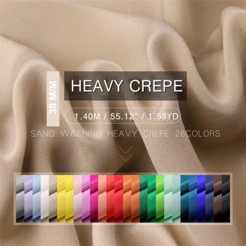 CNUM SCC003 100% Natural Silk,Crepe-Crepe/Pure Color, Light Sandy/ Silk Fabric Heavy /Width 1.31yd Thickness 30mm