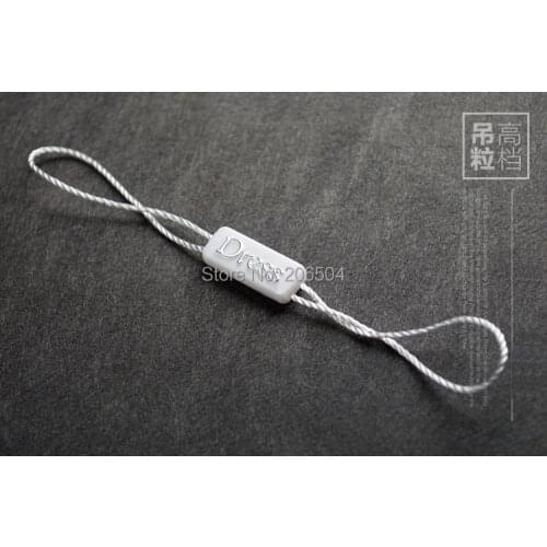 Good quality black hang tag string in apparel,hang tag strings cord for garment,stringing price hangtag or seal tag DHDL505