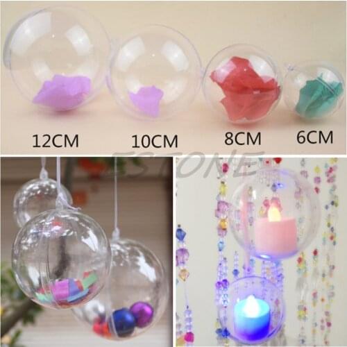 Exquisite Clear Bauble Hanging Hollow Drop Ball Wedding Party Ornaments Dia 10cm