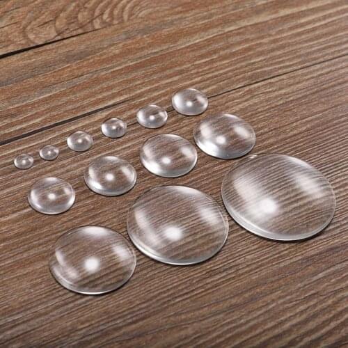 6-35MM Transparent Patch Glass Cabochons For DIY Making Necklace Bracelet Jewelry Findings Accessories Supplies High Quality