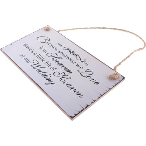 Holzschild Holzbild Mural Dekoschild Wanddeko Image With Words: "Because Someone We Love Is In Heaven"