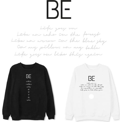 Kpop Bangtan Boys members New Album BE Sweatshirts hoody hoodies Fashion Hooded Women Girls Pullover Tops Winter Long Sleeve