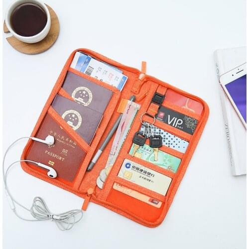 Document For Storage Bag Multi Function Passport Organizer Zipper Case Passport Holder Wallet Case Travel Document