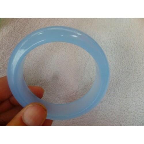 NATURE BEAUTIFUL CARVING GREEN JADE JADEITE BRACELET BANGLE 61MM